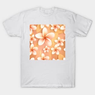 Vibrant Orange Floral T-Shirt